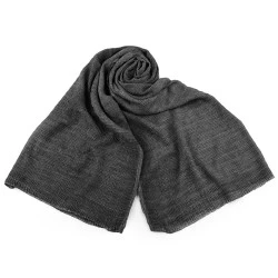 Eșarfă / șal / pes efect șifonat 70x185 cm - Negru (1 Bucată)