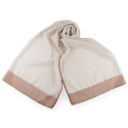 Eșarfă / șal cu lurex 75x190 cm - Crem foarte deschis (1 Bucată)