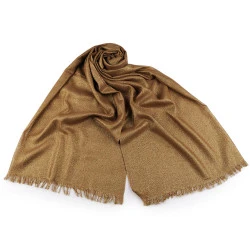 Eșarfă / șal / pled cu lurex 80x200 cm - Maro bronz (1 Bucată)