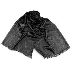 Eșarfă / șal / pled cu lurex 80x200 cm - Gri închis (1 Bucată)