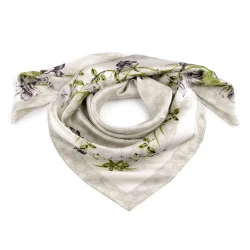 Eșarfă din satin 70x70 cm - Gri verzui deschis (1 Bucată)