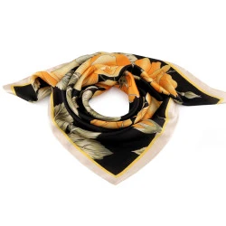 Eșarfă din satin 70x70 cm - Negru (1 Bucată)