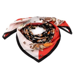 Eșarfă din satin 70x70 cm - Negru (1 Bucată)