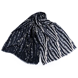 Eșarfă / șal frunze 85x180 cm - Albastru închis (1 Bucată)