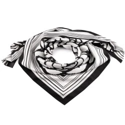 Eșarfă din satin 90x90 cm - Alb (1 Bucată)