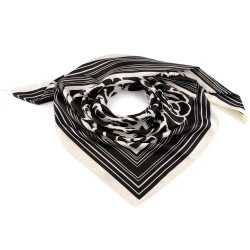 Eșarfă din satin 90x90 cm - Crem deschis (1 Bucată)