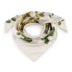 Eșarfă din satin 90x90 cm - Crem deschis (1 Bucată)