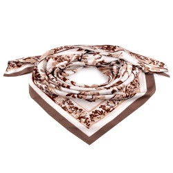 Eșarfă din satin 90x90 cm - Bej (1 Bucată)