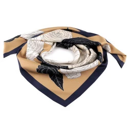 Eșarfă din satin 90x90 cm - Bej (1 Bucată)