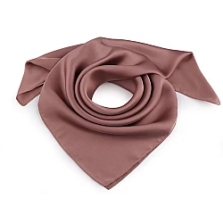 Eșarfă din satin, culoare uni, 70x70 cm - Roz vintage (1 Bucată)