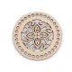 Capac mandala pentru confecționare decorațiuni ø15 cm - Natural deschis (1 Bucată) Capac mandala pentru confecționare decorațiuni ø15 cm - Natural deschis (1 Bucată)