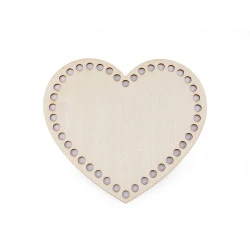Fund pentru tricotat / confectionare cosuri inima 15x17 cm - Natural deschis (1 Bucată)