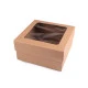 Cutie cu fereastră - Maro natural (4 Bucăți)