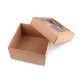 Cutie cu fereastră - Maro natural (4 Bucăți)