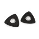Ocheți cu triunghi din piele sintetica pentru cusut, 8 mm - Maro coniac (4 Bucăți)