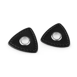 Ocheți cu triunghi din piele sintetica pentru cusut, 8 mm - Blackbrown (20 Bucăți)