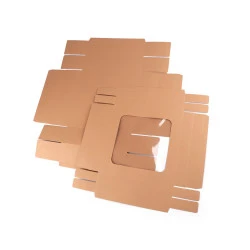 Cutie cu fereastră - Maro natural (4 Bucăți)