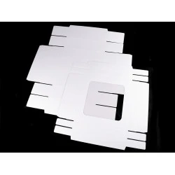 Cutie cu fereastră - Alb (4 Bucăți)