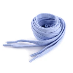 Sireturi din bumbac pentru pantofi / hanorace lungime 130 cm - Albastru deschis (10 Bucăți)