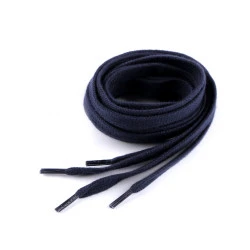 Sireturi din bumbac pentru pantofi / hanorace lungime 130 cm - Albastru închis (10 Bucăți)