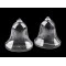 Cutie din plastic din două piese - clopot, copac, picătură, stea - Transparent (12 Bucăți)