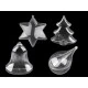 Cutie din plastic din două piese - clopot, copac, picătură, stea - Transparent (2 Bucăți)