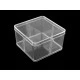 Cutie plastic cu capac 9,5x9,5x5,5 cm - Transparent (1 Bucată)