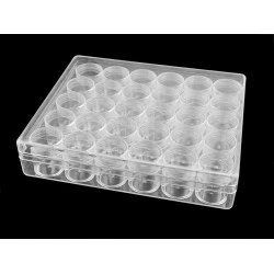 Cutie / organizator din plastic cu 30 cutii - Transparent (1 Bucată)