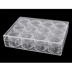 Cutie / organizator din plastic cu 12 cutii - Transparent (1 Bucată)