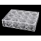 Cutie / organizator din plastic cu 12 cutii - Transparent (1 Bucată)