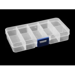 Cutie / organizator din plastic 6,8x12,7x2,2 cm - Transparent (1 Bucată)