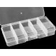 Cutie / organizator din plastic 6,8x12,7x2,2 cm - Transparent (1 Bucată)