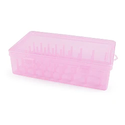 Cutie de plastic pentru 42 de papiote de ata - Roz deschis (1 Bucată)