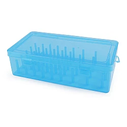 Cutie de plastic pentru 42 de papiote de ata - Albastru delta (1 Bucată)