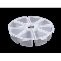 Cutie / organizator din plastic ø10 cm - Transparent (1 Bucată)