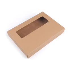 Cutie cu fereastră - Maro natural (10 Bucăți)