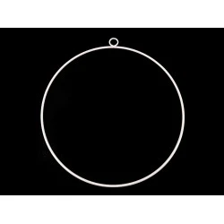 Cerc metalic ø30 cm - Alb (1 Bucată)