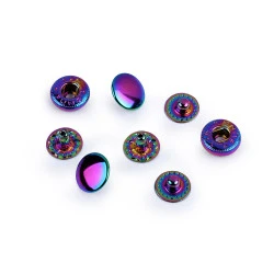 Capse metalice curcubeu ø10 mm - Multicolor (10 Seturi)