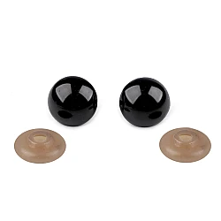 Ochi cu siguranta pentru jucarii  ø20 mm - Negru (10 Seturi)