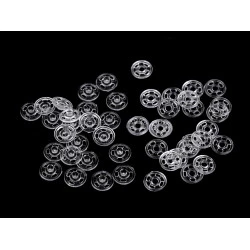 Clape plastic transparent  ø7 mm - Transparent (1000 Perechi)