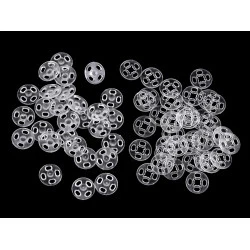 Clape plastic transparent ø10 mm - Transparent (10 Perechi)