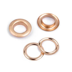 Ocheti metalici  ø16 mm - Auriu rose (10 Perechi)
