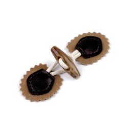 Închizătoare decorativă confecții - Bej (1 Pereche)