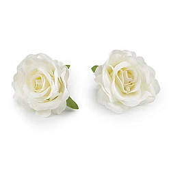 Floare de trandafir artificiala ø5 cm - Crem foarte deschis (10 Bucăți)