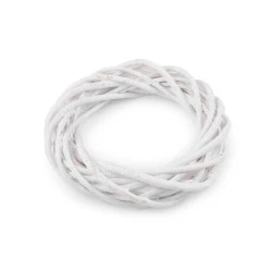 Coroană din răchită ø20 cm - Alb (1 Bucată)