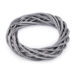 Coroană din răchită ø25 cm - Gri neutral (1 Bucată)