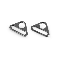 Catarama / accesoriu confectii triunghi 25 mm - Nichel antic (2 Bucăți)