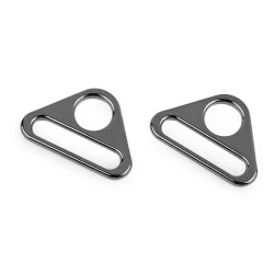 Catarama / accesoriu confectii triunghi 31 mm - Nichel negru (2 Bucăți)