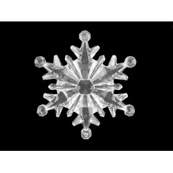 Fulgi de zapada decorativi ø10; 11 cm - Transparent (1 Bucată)