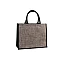 Geantă din iută cu model chevron 42x33 cm - Ecru natural (1 Bucată)